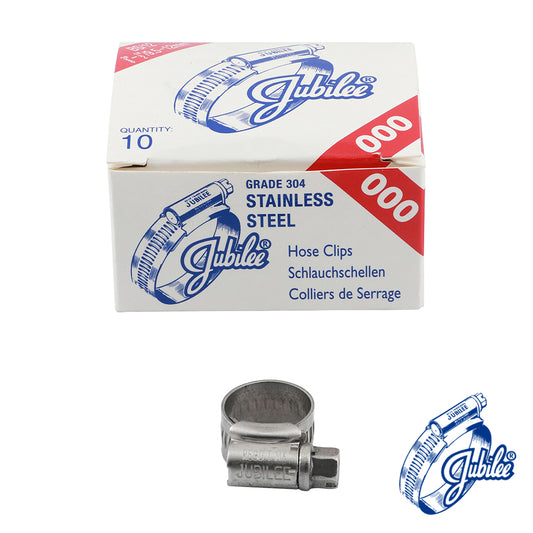 10 x Jubilee Clip Stainless Steel 9.5-12mm