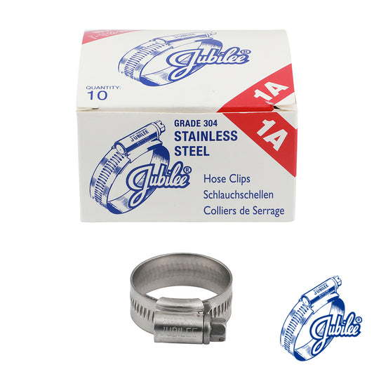 10 x Jubilee Clip Stainless Steel 22-30mm