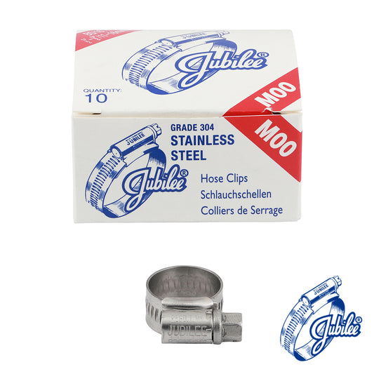 10 x Jubilee Clip Stainless Steel 11-16mm