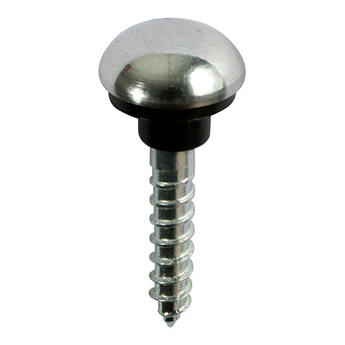 200 x TIMCO Mirror Screws Dome Head Chrome - 8 x 1