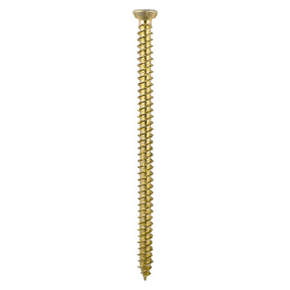 100 x TIMCO Concrete Screws Flat Countersunk Gold - 7.5 x 40