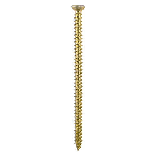 100 x TIMCO Concrete Screws Flat Countersunk Gold - 7.5 x 200