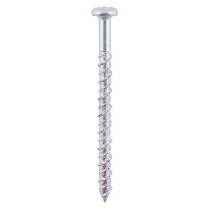 100 x TIMCO Masonry Screws Pan Head Silver - 6.0 x 40