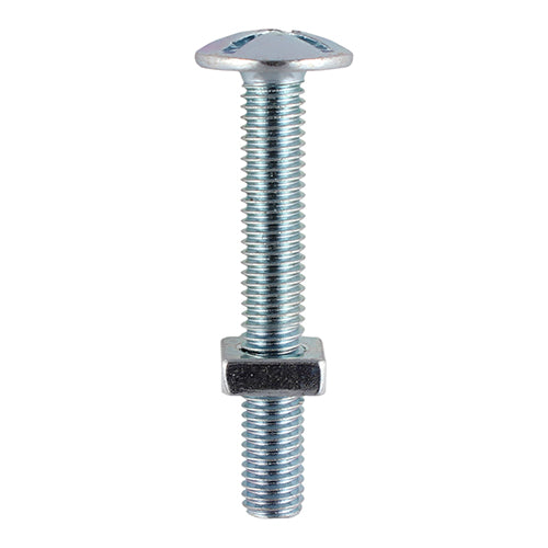 140 x TIMCO Roofing Bolts & Square Nuts Silver - M6 x 20