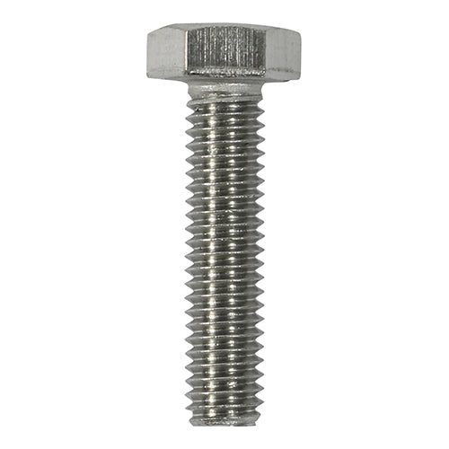 10 x TIMCO Set Screws DIN933 A2 Stainless Steel - M10 x 30