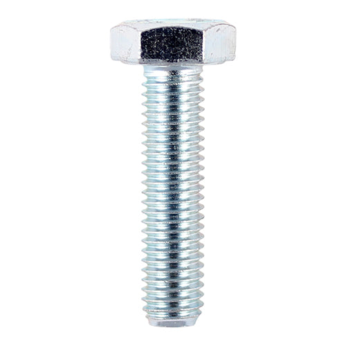 100 x TIMCO Set Screws DIN933 Grade 8.8 Silver - M12 x 25