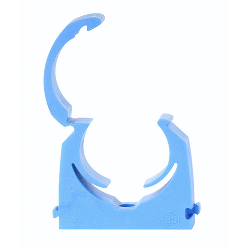 10 x MDPE Pipe Clips Blue - 20mm