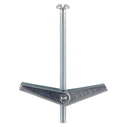 100 x TIMCO Spring Toggle Cavity Anchors Silver - M6 x 75