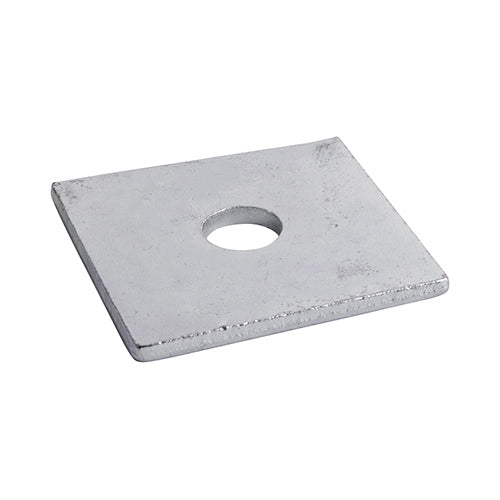 100 x TIMCO Square Plate Washers Silver - M10 x 50 x 50 x 3