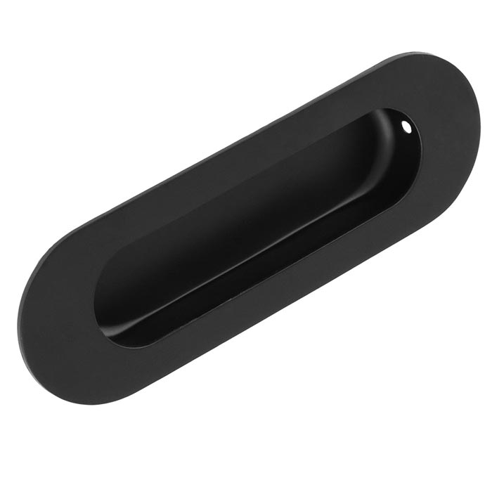 120 X 40MM - FLUSH PULL - OVAL_x005F

 - MATT BLACK -