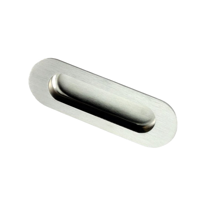 120 X 40MM - FLUSH PULL - OVAL_x005F

 - SATIN STAINLESS STEEL -