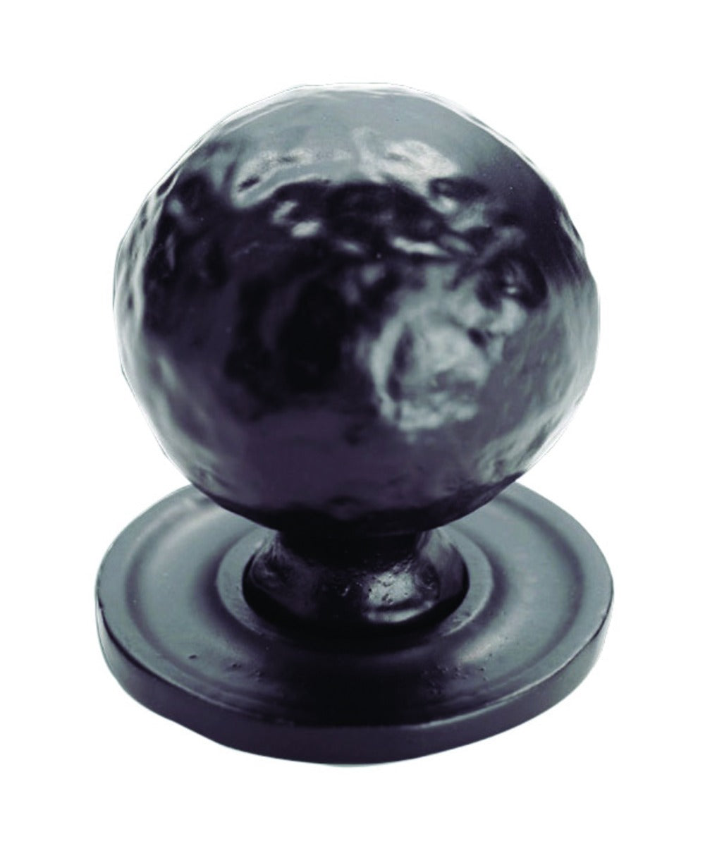 FTD HAMMERED BALL KNOB (32MM) ON ROSE (37MM) - BLACK ANTIQUE - 37 ( 32 )