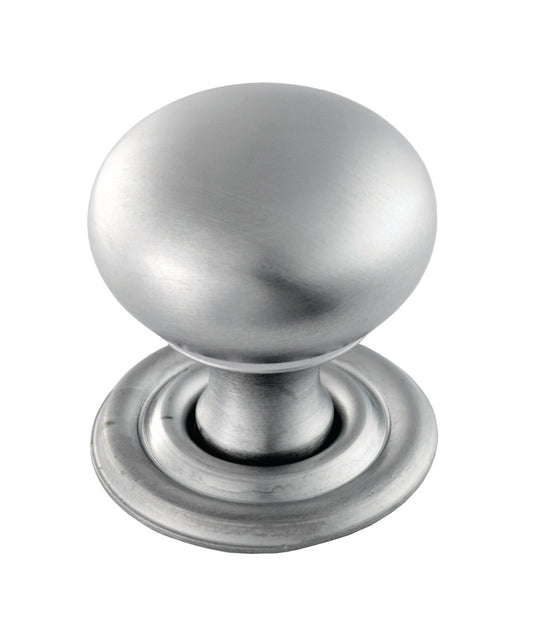 FTD HOLLOW VICTORIAN KNOB 32MM - SATIN CHROME - 33.5 ( 31.5 )