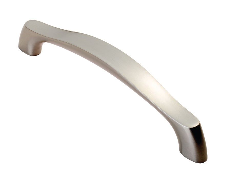 FTD CHUNKY ARCHED GRIP HANDLE 128MM C/C - SATIN NICKEL - 127 ( 156 )