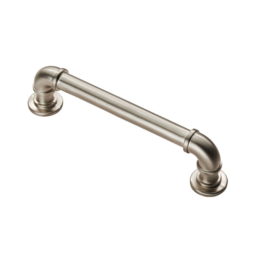 FTD PIPE HANDLE 128MM C/C - SATIN NICKEL - 128mm