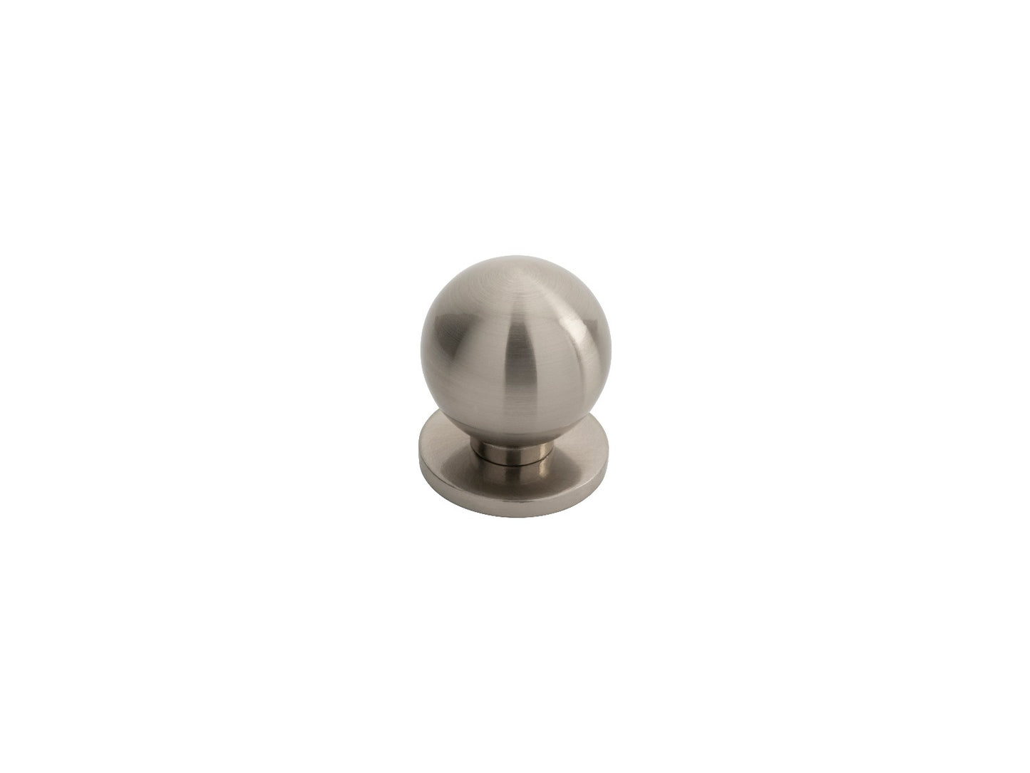 25MM FTD STAINLESS STEEL BALL KNOB W/ ROSE - SATIN NICKEL - 25 ( 25 )