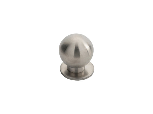 30MM FTD STAINLESS STEEL BALL KNOB W/ ROSE - STAINLESS STEEL - 30 ( 30 )