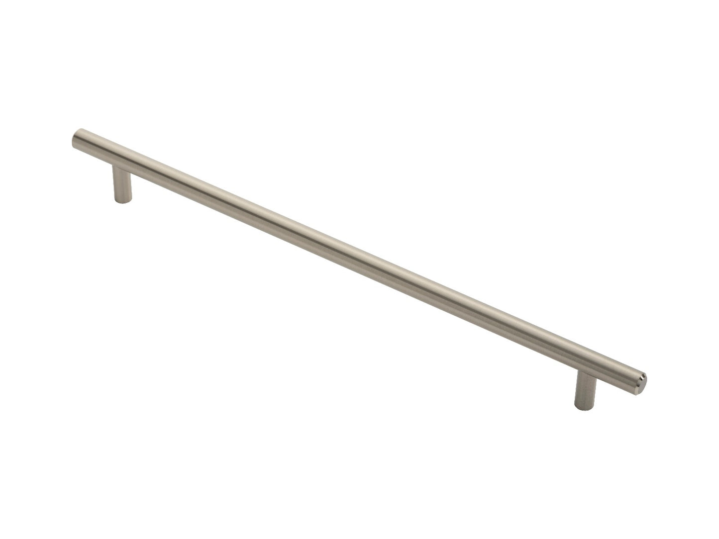 12MM DIA. T-BAR PULL HANDLE - 288MM C/C - BOLT THROUGH FIXING - SATIN NICKEL - 288 ( 348 )