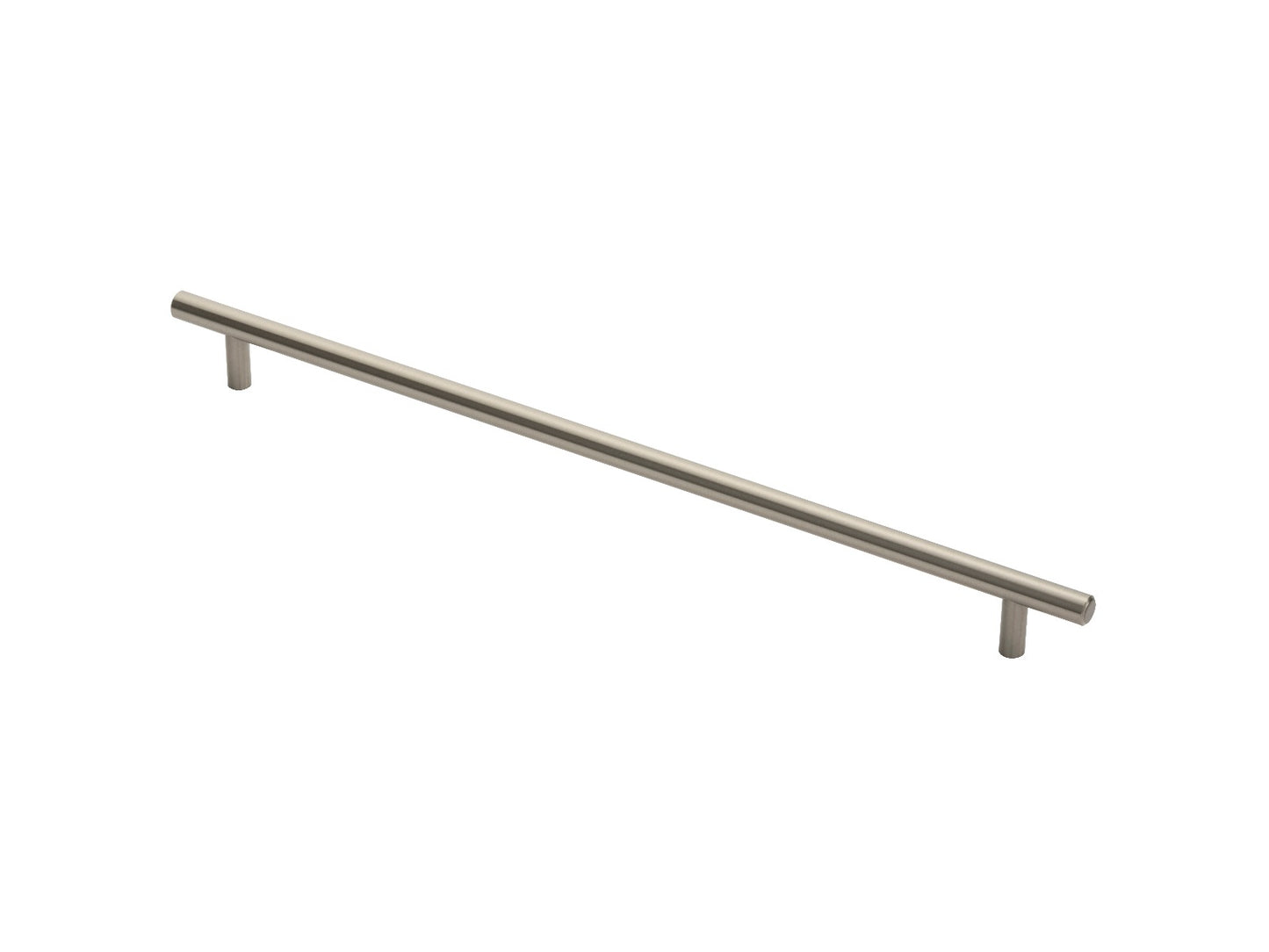 12MM DIA. T-BAR PULL HANDLE - 352MM C/C - BOLT THROUGH FIXING - SATIN NICKEL - 352 ( 412 )