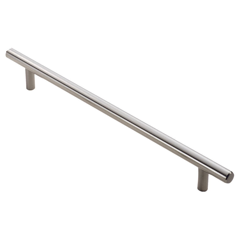 12MM DIA. T-BAR PULL HANDLE - 640MM C/C - BOLT THROUGH FIXING - SATIN NICKEL - 640 ( 704 )