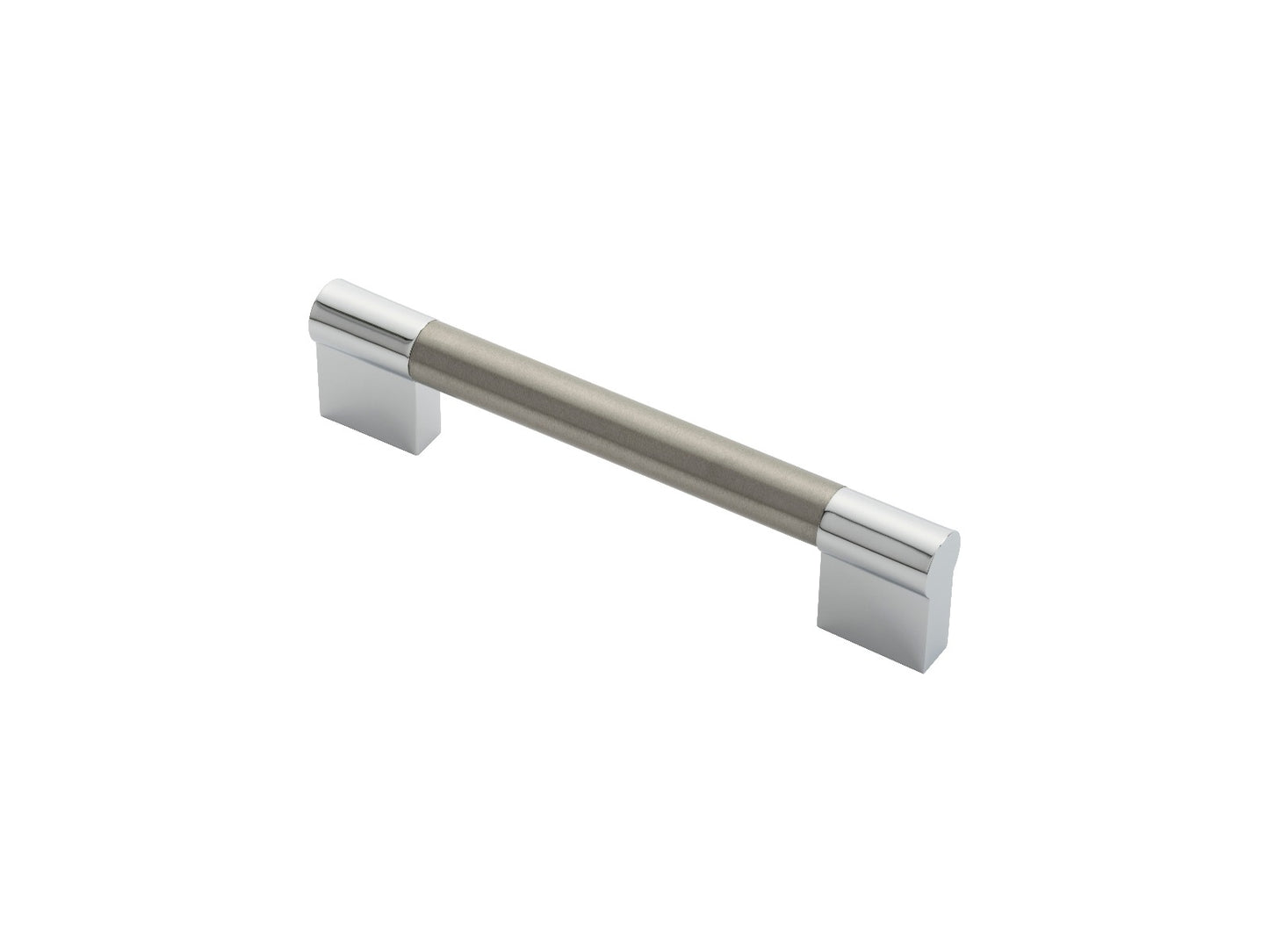 FTD 13MM KEYHOLE HANDLE 128MM C/C - SATIN NICKEL/POLISHED CHROME - 128 ( 140 )