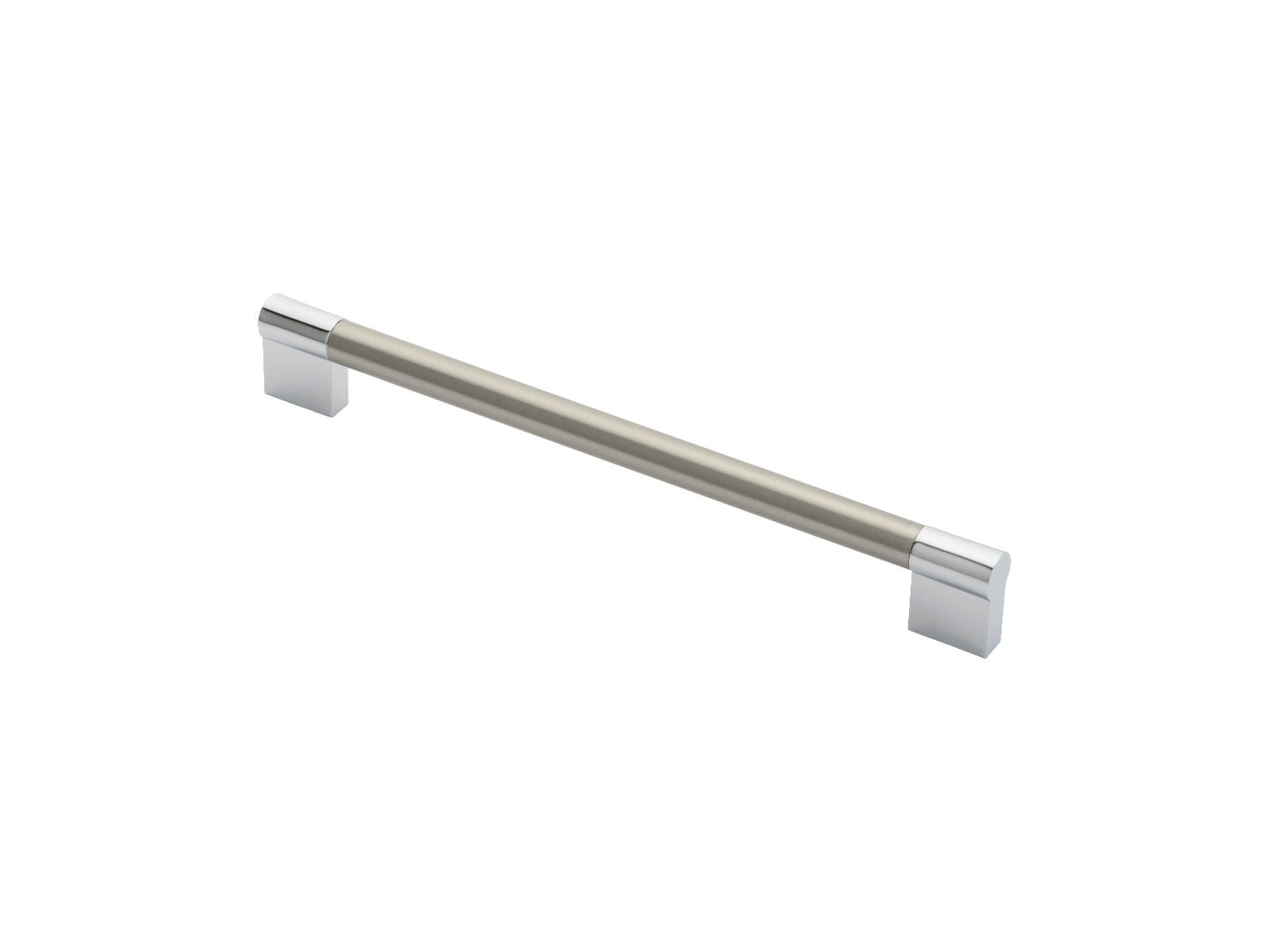 FTD 13MM KEYHOLE HANDLE 224MM C/C - SATIN NICKEL/POLISHED CHROME - 224 ( 236 )