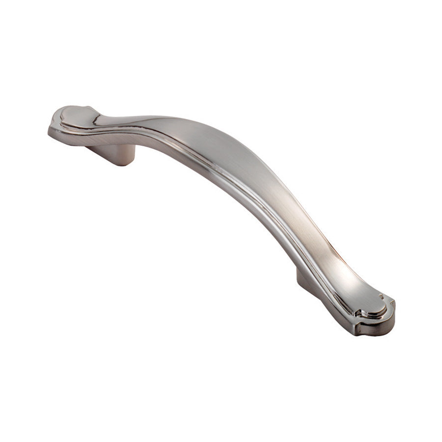 FTD TRADITIONAL STEPPED EDGE HANDLE 76MM C/C - SATIN NICKEL - 76 ( 128 )