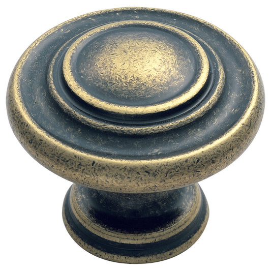 FTD TRADITIONAL PATTERN KNOB 34MM - ANTIQUE BRASS - 34mm