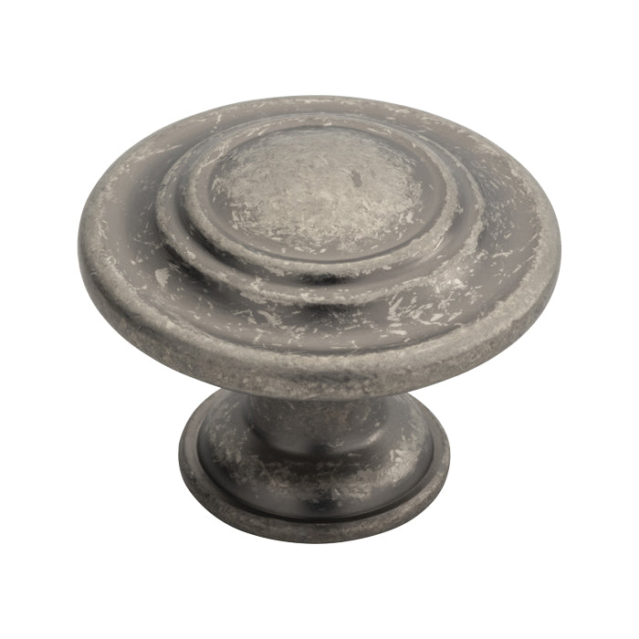 FTD TRADITIONAL PATTERN KNOB 34MM - PEWTER - 34mm