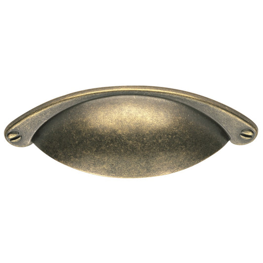 FTD TRADITIONAL CUP HANDLE 64MM C/C - ANTIQUE BRASS - 64 ( 104 )