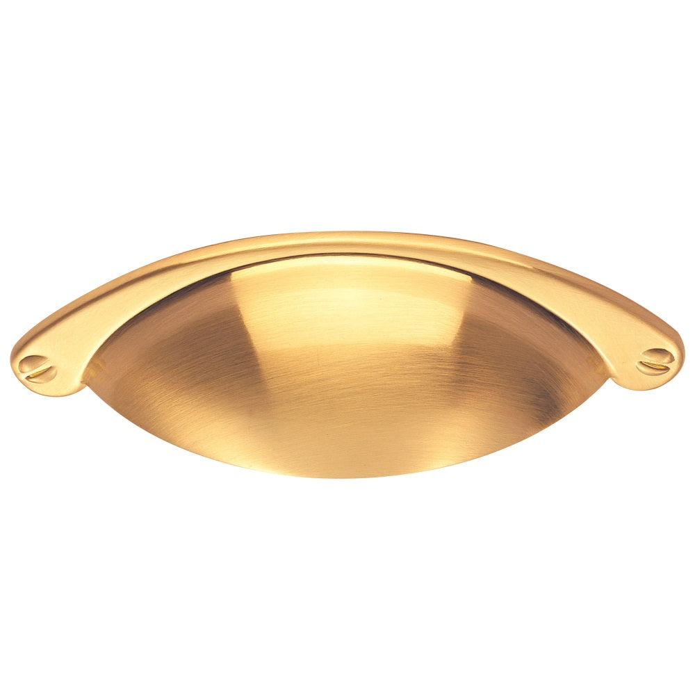 FTD TRADITIONAL CUP HANDLE 64MM C/C - SATIN BRASS - 64 ( 104 )