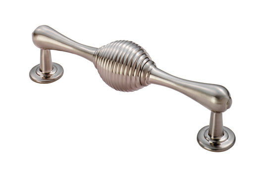 FTD REEDED HANDLE 128MM C/C - SATIN NICKEL - 128 ( 151 )