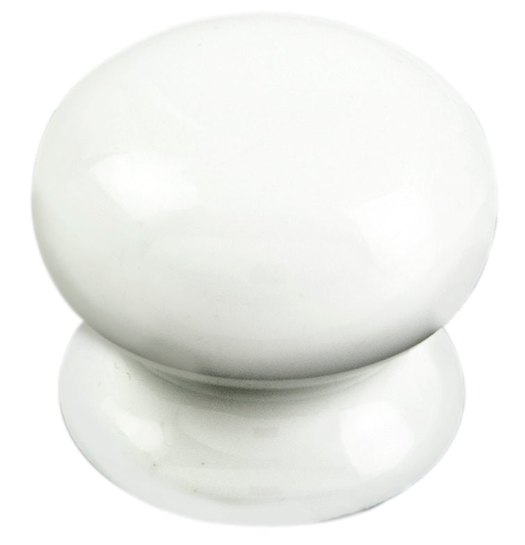 FTD PORCELAIN KNOB 30MM - WHITE PORCELAIN - 27 ( 30 )