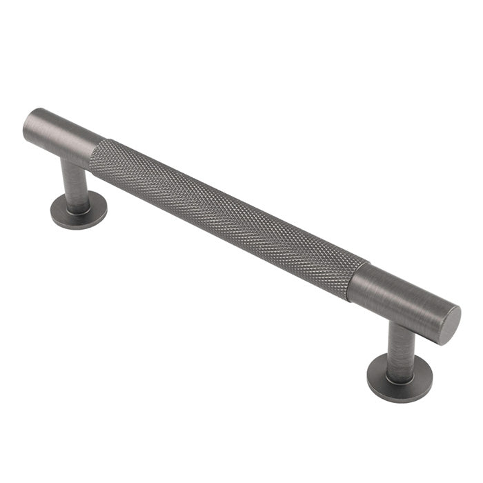 KNURLED CABINET PULL HANDLE 128MM C/C - ANTHRACITE -