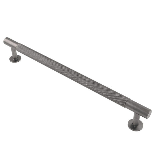 KNURLED CABINET PULL HANDLE 224MM C/C - ANTHRACITE -