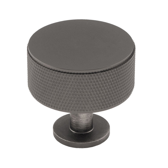 KNURLED CABINET RADIO KNOB - ANTHRACITE -