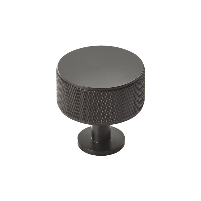 KNURLED CABINET RADIO KNOB - MATT BLACK -