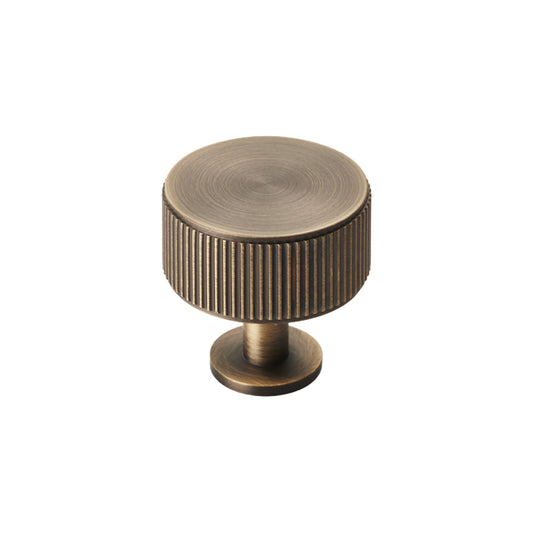 LINES CABINET RADIO KNOB - ANTIQUE BRASS -