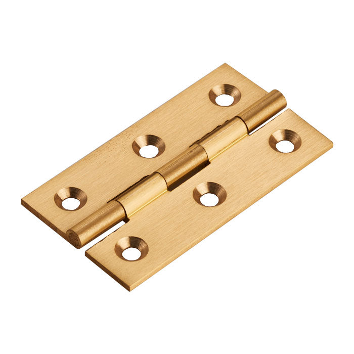 64 X 35 X 2MM CABINET HINGE C/W SCREWS (PAIR) - SELF COLOUR - 64 x 35 x 2