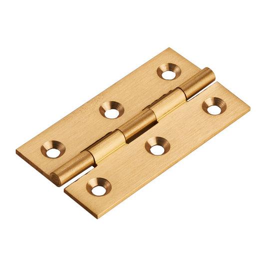 64 X 35 X 2MM CABINET HINGE C/W SCREWS (PAIR) - SELF COLOUR - 64 x 35 x 2