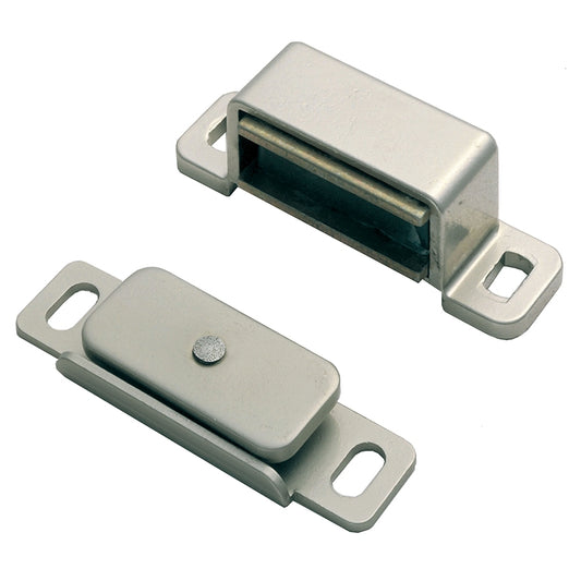 46 X 15 X 14MM - STEEL MAGNETIC CATCH - 3.5KG PULL - NICKEL PLATED - 46 x 15 x 14