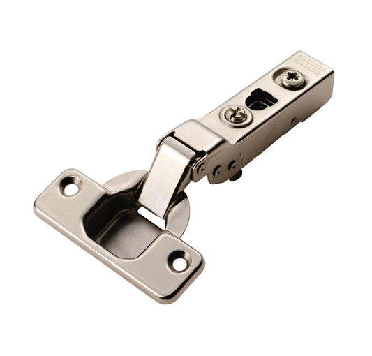 FTD HALF OVERLAY SOFT CLOSE HINGE (C85B6A6F) - BRIGHT NICKEL PLATE - 35 cup