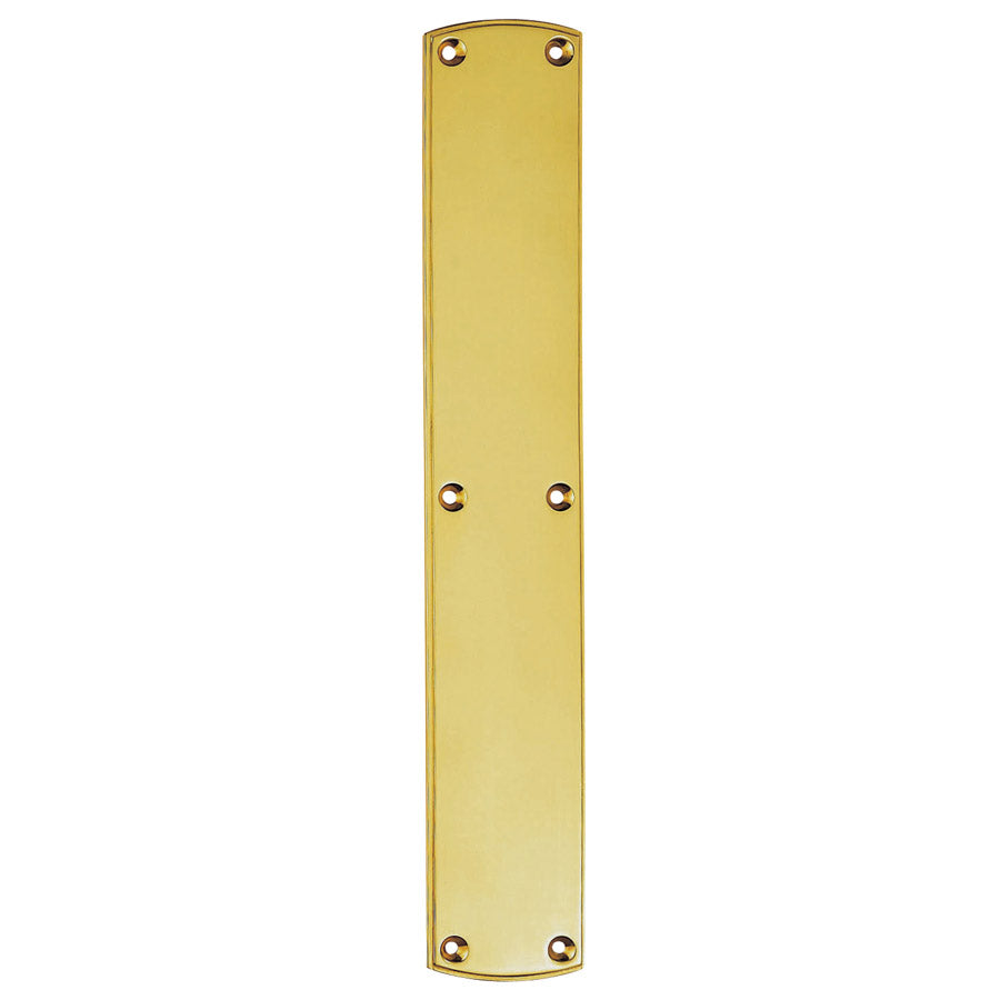 PUSH PLATE - POLISHED BRASS - 457MM X 76MM