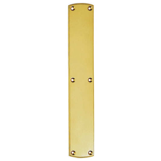 PUSH PLATE - POLISHED BRASS - 457MM X 76MM