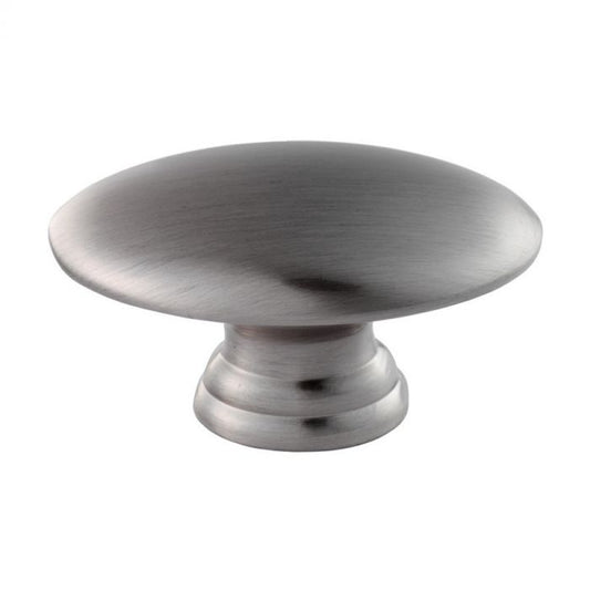 FTD OVAL KNOB 37 X 19MM - SATIN NICKEL - 16 ( 35.5 )