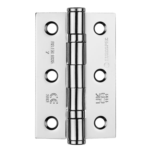 76 X 51 X 2MM BALL BEARING HINGE - GRADE 7 C/W SCREWS (PAIR)_x005F

 - Polished Chrome -