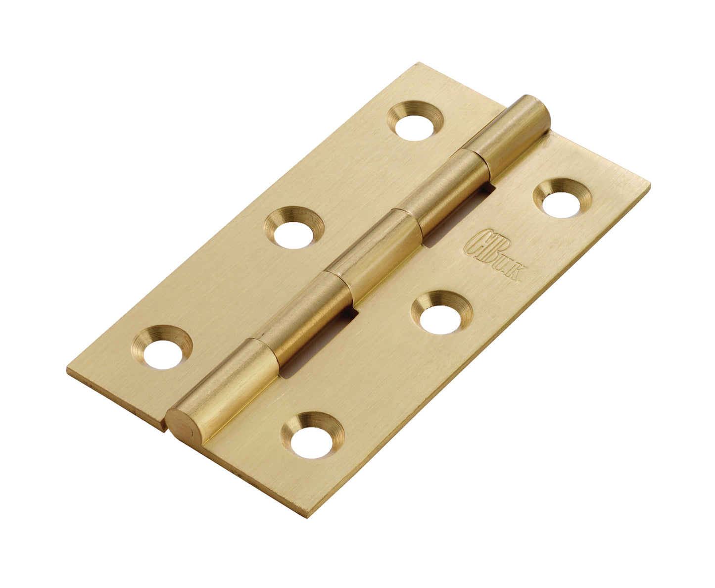 76 X 40 X 1.5MM SOLID DRAWN BRASS BUTT HINGE (PAIR) - SATIN BRASS - 76mm x 40mm x 1.5mm