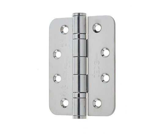 Certifire Stainless Steel Grade 13 Radiused Ball Bearing Hinges 102x76x3mm Polished Stainless Steel - Polished Stainless Steel - 102x76x3mm