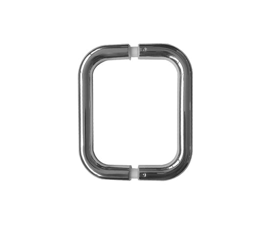 Stainless Steel 19mm D Shape Pull Handles B2B Fixing 300x19mm Polished Stainless Steel - Polished Stainless Steel - 300x19mm