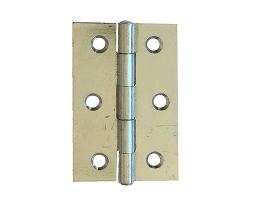 Steel Plain Bearing Butt Hinges 76x50x1.65mm Zinc Plate - Zinc Plate - 76x50x1.65mm